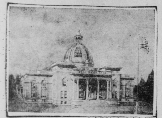 Artist conception of the San Mateo County courthouse